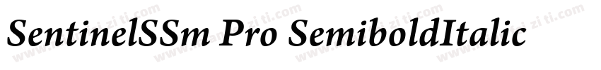 SentinelSSm Pro SemiboldItalic字体转换